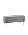 Банкетка Stool group Болейн с ящиком, велюр серый