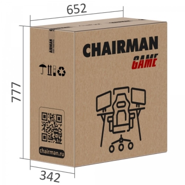 Кресло для геймеров CHAIRMAN GAME 55 Голубой-серый*