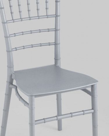 Стул Chiavari Кьявари пластик Серебряный