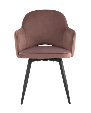 Стул Stool group Венера вращающийся велюр пыльно-розовый с подлокотниками