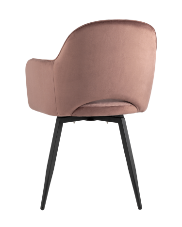 Стул Stool group Венера вращающийся велюр пыльно-розовый с подлокотниками