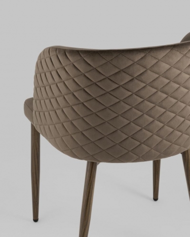 Стул Оскар wood велюр Коричневый