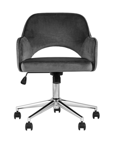 Кресло офисное Stool group Кларк, велюр, серый