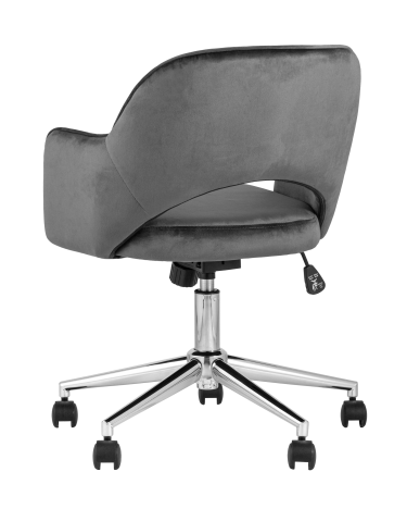 Кресло офисное Stool group Кларк, велюр, серый