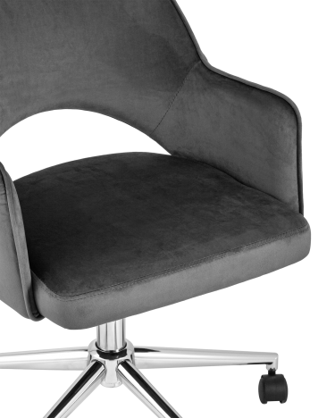 Кресло офисное Stool group Кларк, велюр, серый