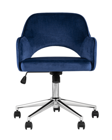 Кресло офисное Stool group Кларк, велюр, синий