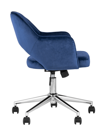Кресло офисное Stool group Кларк, велюр, синий