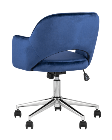 Кресло офисное Stool group Кларк, велюр, синий