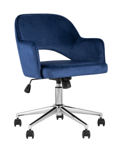 Кресло офисное Stool group Кларк, велюр, синий