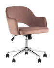 Кресло офисное Stool group Кларк, велюр, розовый
