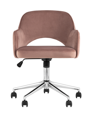 Кресло офисное Stool group Кларк, велюр, розовый
