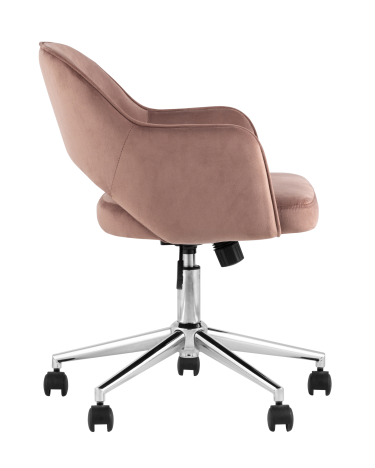 Кресло офисное Stool group Кларк, велюр, розовый