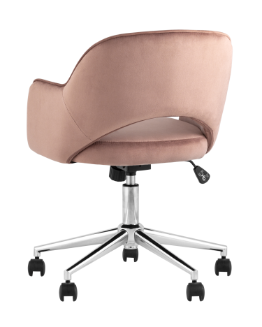 Кресло офисное Stool group Кларк, велюр, розовый