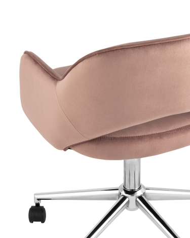 Кресло офисное Stool group Кларк, велюр, розовый