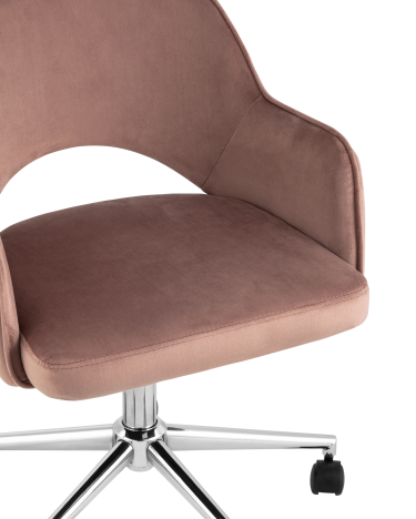 Кресло офисное Stool group Кларк, велюр, розовый