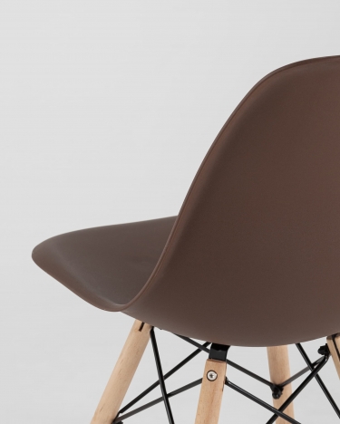 Стул Stool group Eames Dsw коричневый