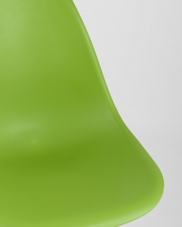 Стул Stool group Eames, зеленый, деревянные ножки