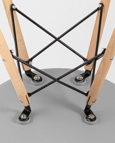 Стул Stool group Eames, голубой, деревянные ножки