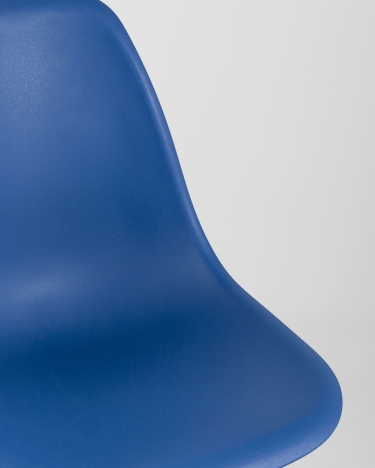 Стул Stool group Eames, синий, деревянные ножки