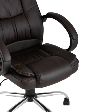 Компьютерное кресло Stool group TopChairs Atlant, экокожа, коричневое