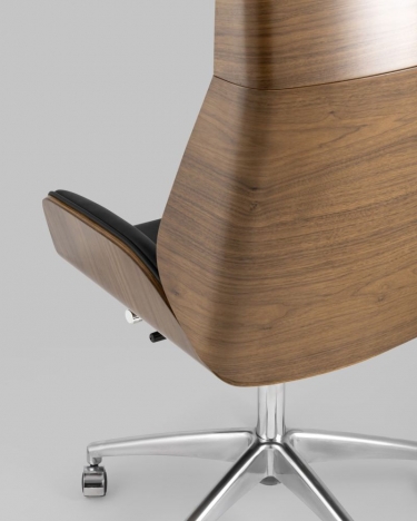 Кресло руководителя Stool group TopChairs Crown SN, черный