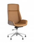Кресло руководителя Stool group TopChairs Crown SN, коричневый