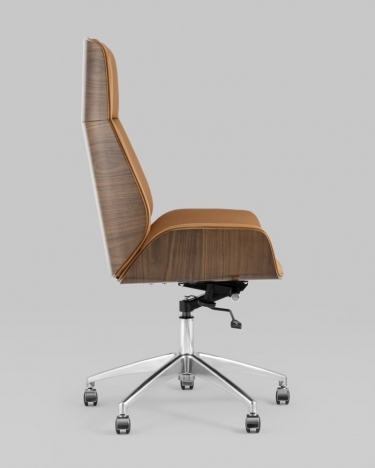 Кресло руководителя Stool group TopChairs Crown SN, коричневый