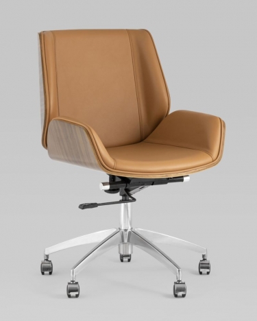 Кресло офисное Stool group TopChairs Crown SN, коричневый