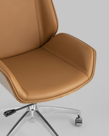 Кресло офисное Stool group TopChairs Crown SN, коричневый