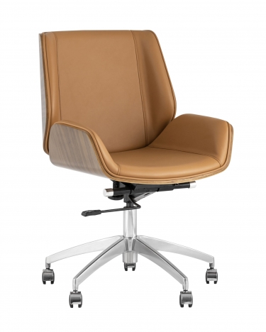 Кресло офисное Stool group TopChairs Crown SN, коричневый