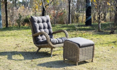 Кресло плетеное с подушками, цвет соломенный Толедо YH-C1910W Соломенный