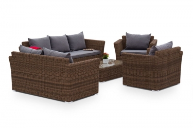 Дабл лаунж-зона Капучино KDS3S2CT-5-SET brown