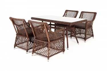 Обеденная группа Латте-140 R LCR4T-5-SET brown