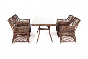 Обеденная группа Латте-140 L LCL4T-5-SET brown