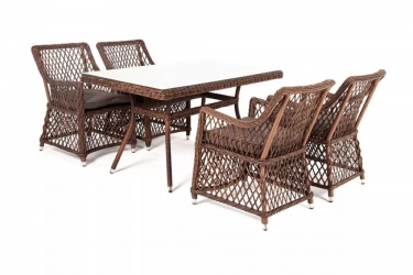 Обеденная группа Латте-140 L LCL4T-5-SET brown