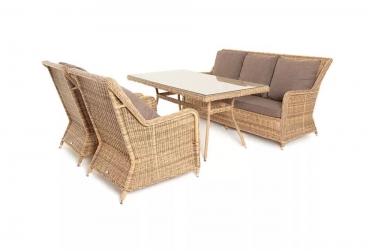 Обеденная группа Гляссе GS3C2СT-4-SET brown
