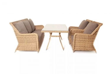 Обеденная группа Гляссе GS3C2СT-4-SET brown