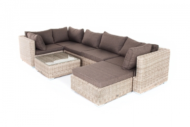Плетенная оттоманка с подушкой Лунго YH-S4019W-1 beige