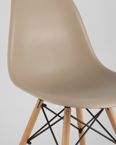 Стул Eames DSW 4 шт. Бежевый