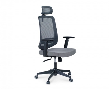 Кресло офисное Лондон Офис JZR1008H-BL008-DWB104 black plastic Серый