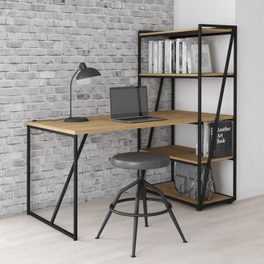 Стол компьютерный LOFTIS LMST 1515 Дуб Бофорд/Черный