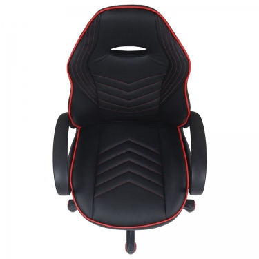 Кресло компьютерное BRABIX Flame GM-004 экокожа Черное/красное