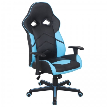 Кресло компьютерное BRABIX Storm GM-006 Черное/голубое