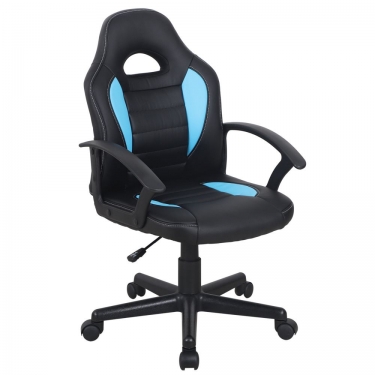 Кресло компьютерное BRABIX Spark GM-201 Черное/голубое
