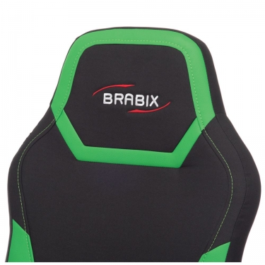 Кресло компьютерное BRABIX Alpha GM-018 Черное/зеленое