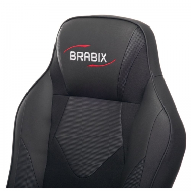 Кресло компьютерное BRABIX Game GM-017 экокожа Черное