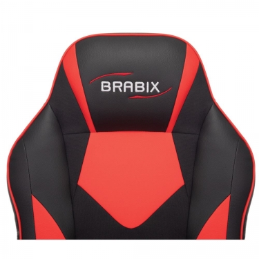 Кресло компьютерное BRABIX Game GM-017 Черное/красное