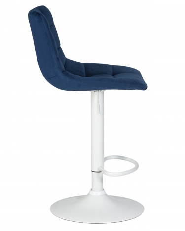 Стул барный DOBRIN TAILOR WHITE* Синий велюр MJ9-117