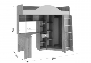 Детский комплекс Фэнтези MDF-08 белый рамух