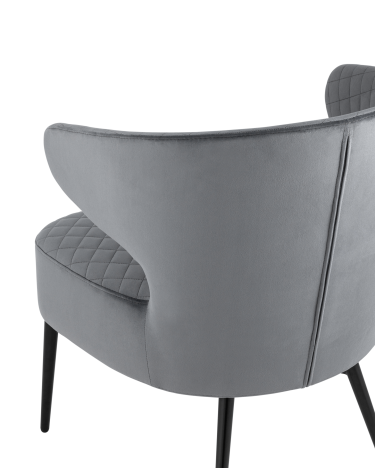 Кресло лаунж Stool group Royal велюр темно-серый